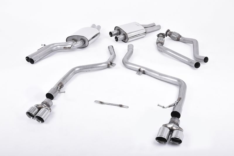 Cat-back Race Version. Quad Polished Tips