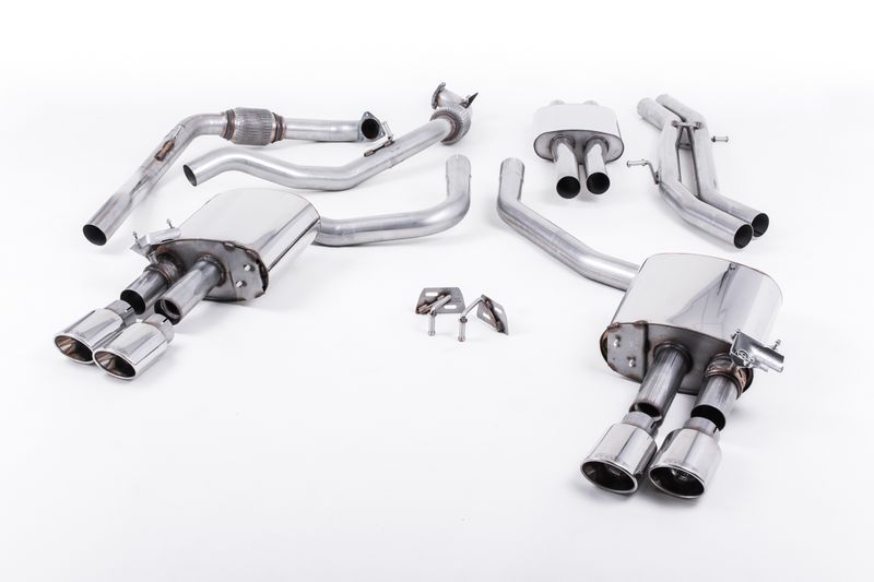  Cat Back Resonated with Quad Polished Oval Trims. EC Approved