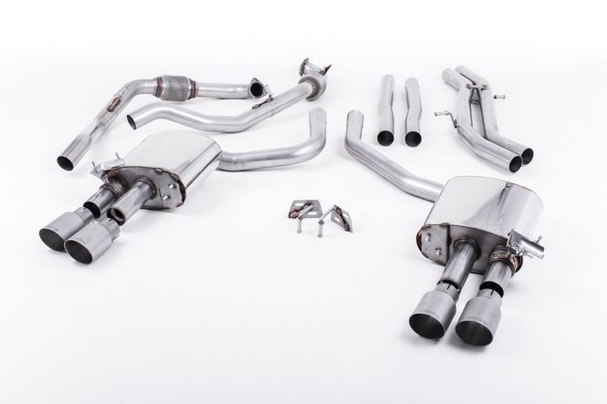 Hovedbilde  Cat Back Non-Resonated (Louder) with Quad GT-90 Titanium Trims