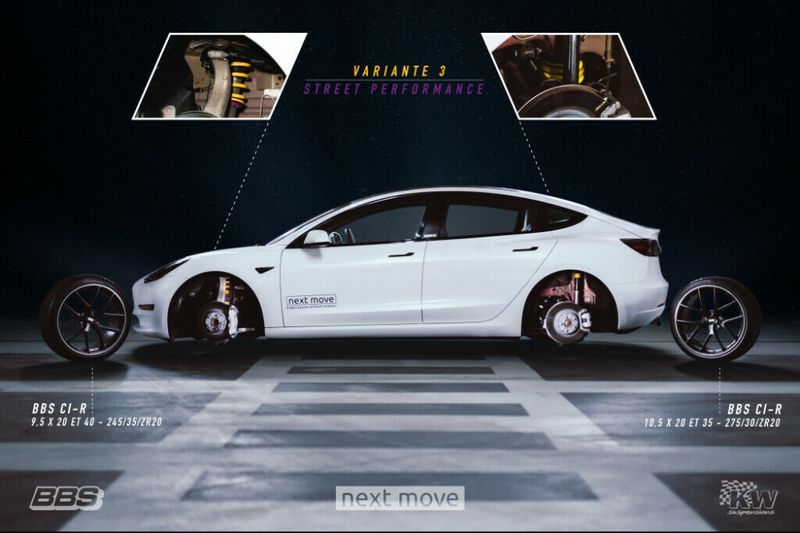 KW COILOVER V3 2017+ TESLA MODEL 3 2WD