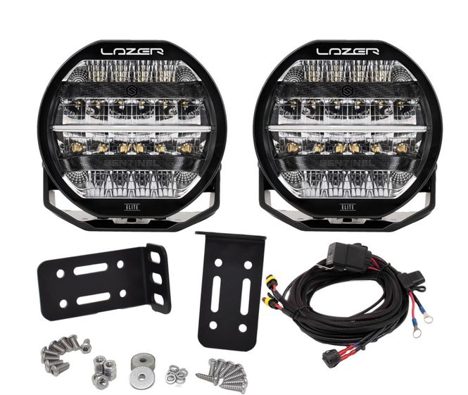 Hovedbilde Lazer® Lyspakke med Sentinel 7 ELITE Universal. Med skiltplate sentermont.
