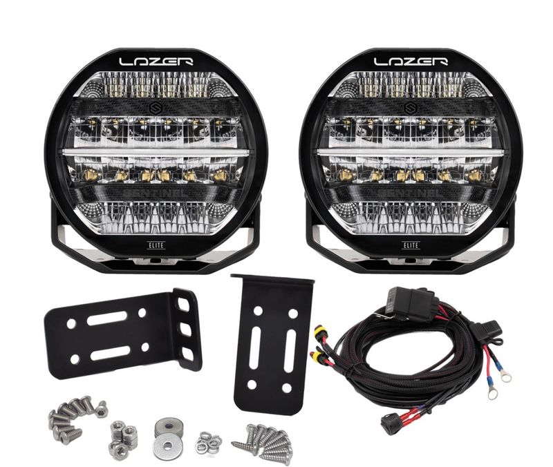Lazer® Lyspakke med Sentinel 7 ELITE Universal. Med skiltplate sentermont.
