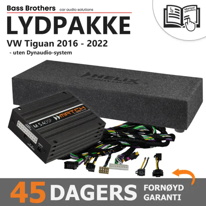 Hovedbilde Match Lydoppgraderingspakke VW ID.Buzz Cargo 3-seter Nivå 1 - DSP-forsterker, diskanter og 6,5`` biltilpasset basskasse