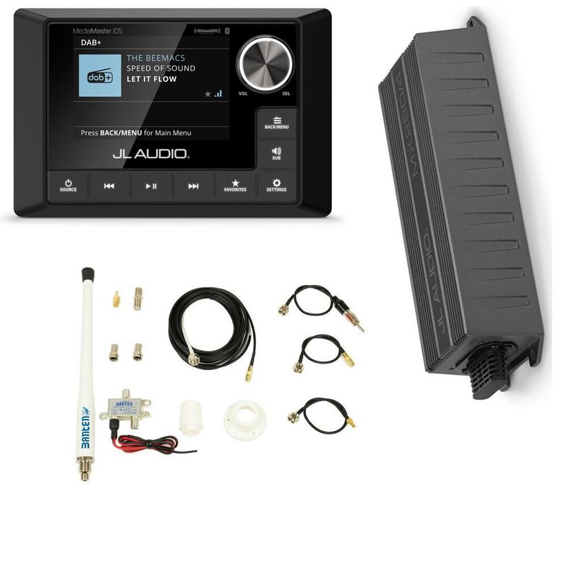 JL Audio DAB+ Pakke Premium Spiller-Forsterker-Antenne, signalkabler